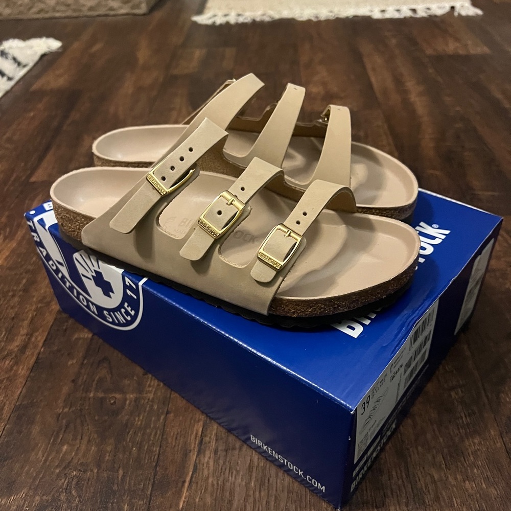 Birkenstock Women's Tan Triple Strap Sandals